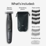 ⁦Braun Series XT5 – Beard Trimmer, Shaver and Electric Razor for Men, Body Grooming Kit, One Tool for Stubble, Hair, Groin, Underarms, XT5100 Wet & Dry all-in-one tool with 5 attachments⁩ - الصورة ⁦2⁩