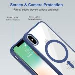⁦Dl3 Mobilak Case Magnetic Crystal Clear for iPhone X/iphone XS Case Compatible With Magsafe [Not Yellowing] [Military Protection] [No.1 Strong Magnets] Slim Phone Case Thin Cover (Blue)⁩ - الصورة ⁦6⁩