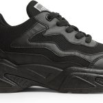 Desert Fashion chucky sole sneaker for women Black (Core Black, 39)