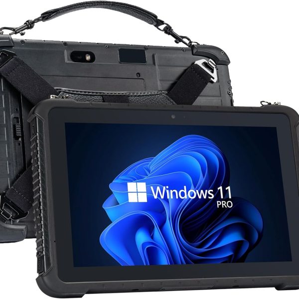 MUNBYN Rugged Tablet IRT08, 10.1 inch Windows Tablet, Windows 11 Pro, 8GB+128GB, Intel N5100,Sunlight Readable, 4G LTE GPS Heavy Duty Industrial Outdoor Work PC, BT5.1 Wi-Fi, 2Y Protection