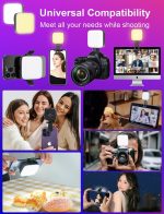 ⁦Cason Selfie Light for Mobile - Dimmable 3000-9900K Ring Light for Phone, Rechargeable LED Camera Light for Video Shooting, Laptop Light for Video Conferences (White, Warm Light)⁩ - الصورة ⁦5⁩
