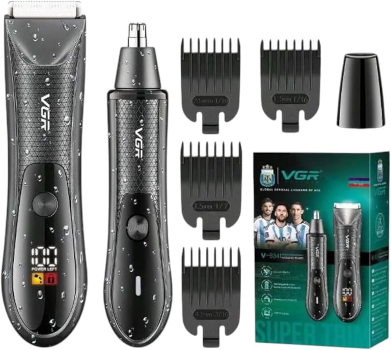 V-934 Professional Body Nose Hair Clipper IPX7/IPX5 Waterproof Ceramic Blades USB Rechargeable 120 Mins Runtime