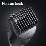 ⁦ماكينة تشذيب اللحية بقرص رقمي دقيق مع 5 ملحقات وشفرة حلاقة بروجلايد من جيليت - BT7340 براون⁩ - الصورة ⁦5⁩