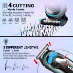 ⁦VGR V-075 Limited Edition Professional Hair Trimmer with LED Display, 4 Guide Combs for Men (3,6,9,12 mm, Color- Black) 1 Year Warranty⁩ - الصورة ⁦5⁩