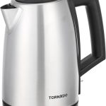 TORNADO Stainless Steel Kettle, 1.7 Liter, 1850-2200 Watt, Stainless TKS-2217E