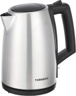 TORNADO Stainless Steel Kettle, 1.7 Liter, 1850-2200 Watt, Stainless TKS-2217E
