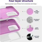 ⁦OTOFLY for iPhone 14 Pro Max Case Magnetic Silicone Shockproof Slim Thin Phone Case 6.7 inch (Lilac Purple)⁩ - الصورة ⁦3⁩