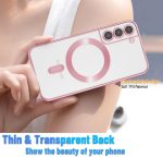 ⁦Dl3 Mobilak Case For Samsung Galaxy S22 MagSafe with Camera Lens Protector,Magnetic Clear Case Full Protection Plating Anti-Scratch Slim Thin Case Cover (Rose Gold)⁩ - الصورة ⁦2⁩