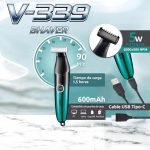 ⁦V-339 Professional Dual-Sided Hair Trimmer, 600mAh Battery, IPX7 Waterproof, 90-Min Runtime, 5 Stubble Combs, USB Charging⁩ - الصورة ⁦5⁩