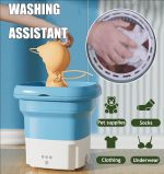 ⁦Krneaoch 6L 36W Portable Washer, Portable Washing Machine with Blue Light Sterilization, Mini Washing Machine, Washing Machine Small Folding, Lightweight and Easy to Bring and Store⁩ - الصورة ⁦5⁩
