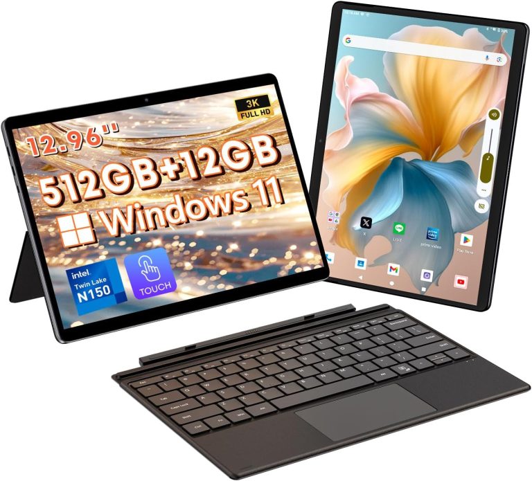 CHUWI Hi10 Max 2 in 1 Windows Tablet 12.96", Intel N150(3.6GHz), 12GB LPDDR5 512GB SSD, Windows 11 Tablet with Backlit Keyboard, FHD IPS 2880 * 1920 Touchscreen, WiFi 6, BT 5.2, HDMI, USB 3.2