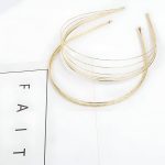 ⁦Metal Hairbands - Silver and Gold Multi-Layered Thin Headbands, Elegant and Fashionable Hair Accessories for Women and Girls, Suitable for Party, Office, or Casual Looks (Model No.1 Gold, 1PCS)⁩ - الصورة ⁦5⁩