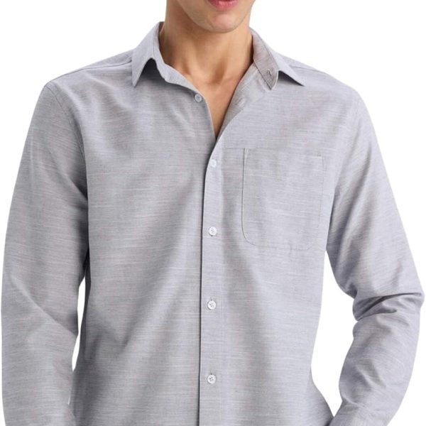 قميص عصري بأكمام طويلة ورقبة بولو وأكمام طويلة للرجال E5045AX من ديفاكتو