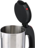 Zada ZKT-160 500W Stainless Steel Travel Kettle, 600 ml Capacity, Silver/Black - الصورة 2