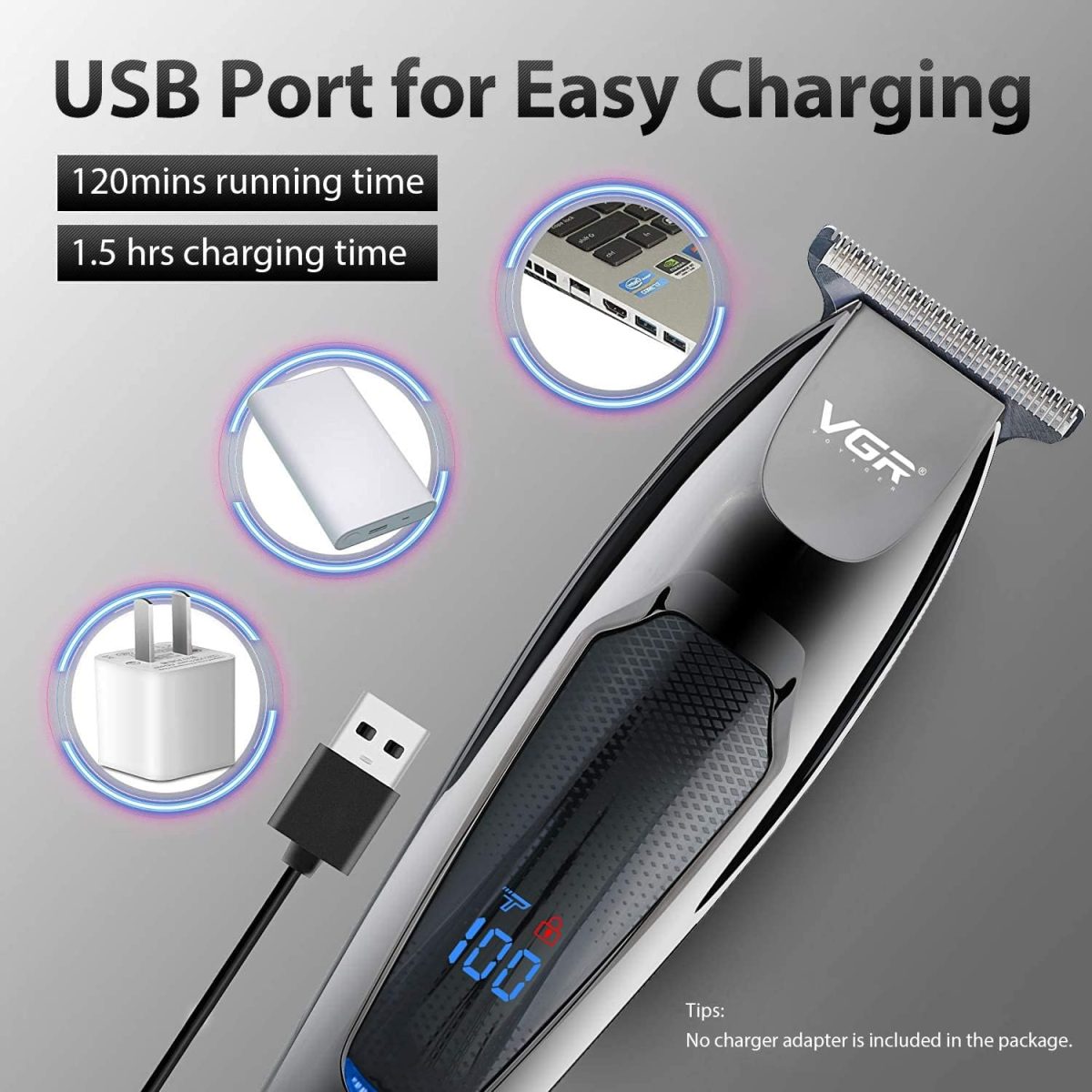 ⁦Vgr Professional Multipurpose Beard And Hair Trimmer, V-070⁩ - الصورة ⁦3⁩