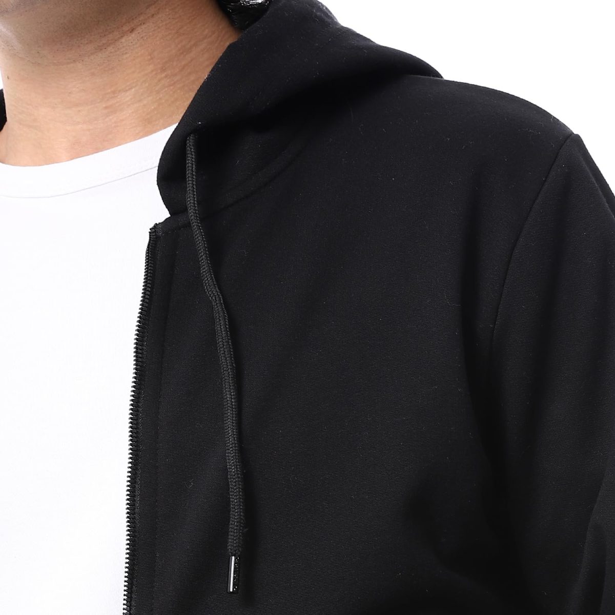 ⁦Andora mens Zipper Closure Hooded Fleeced Sweatshirt⁩ - الصورة ⁦5⁩
