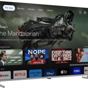 ⁦Haier 50 Inch 4K UHD QLED Smart TV Built-in Receiver, Silver - H50S80EU⁩ - الصورة ⁦3⁩