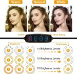 ⁦GLURAK Selfie Ring Light, 12 Inches LED Ring Light with Adjustable Tripod Stand and Phone Holder, 3 Light Modes and 10 Brightness Level for Live Stream, Makeup, YouTube, TikTok, Photography⁩ - الصورة ⁦3⁩