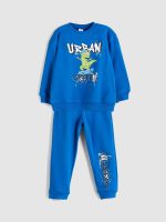 ⁦LC WAIKIKI Boys Dinosaur Printed Sweatshirt and Sweatpants 2 Pack⁩ - الصورة ⁦2⁩