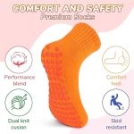 شراب كاحل مضادة للانزلاق للأطفال - 6 أزواج شرابات ترامبولين للأطفال الصغار من الجنسين من سن عامين وحتى 13 عام - متعدد الألوان - زوج واحد