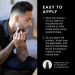 ⁦Pacinos Beard Pencil Filler - Water Proof, Long Lasting Coverage & Natural Finish - Beard, Moustache & Eyebrows - Micro-Fork Tip for Seamless Application - Includes Bristle Brush for Blending (Black)⁩ - الصورة ⁦5⁩