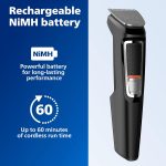 ⁦Philips Norelco Multi Groomer All-in-One Trimmer Series 3000-13 Piece Mens Grooming Kit for Beard, Face, Nose, Ear Hair Trimmer and Hair Clipper - NO Blade Oil Needed, MG3740/40⁩ - الصورة ⁦6⁩