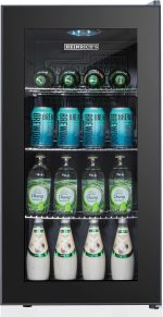 ⁦Heinrich´s Drinks Fridge, Mini Fridge with Glass Door, Compact and Quiet: 40 dB, LED Interior Lighting, Perfect for Office, Camping 4 to 18 °C, (88 Litres/3 Shelves/40 db) [Energy Class D]⁩ - الصورة ⁦5⁩