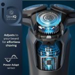 ⁦Philips Shaver Series 5000 Wet and Dry Electric Shaver, Gentle on Skin with SkinIQ Technology, SteelPrecision Blades, Power Adapt Sensor, 360-D Flexing heads, Integrated Pop-Up Trimmer – S5588/30⁩ - الصورة ⁦6⁩