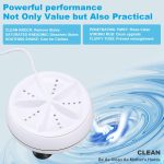 ⁦3.54in Portable Washing Machine with Suction Cups,Mini Washing Machine, 3 in 1 Bubble Cleaning USB Ultrasonic Powered Turbo Washing Machine & Sink Dishwasher for Camping, Travelling, Business Trip⁩ - الصورة ⁦2⁩