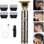 Soieho Professional Cordless Hair Trimmer for Men, Electric Razor Shaver With Zero Gapped T Blade, Beard Clipper Grooming Kit, Gift for Husband