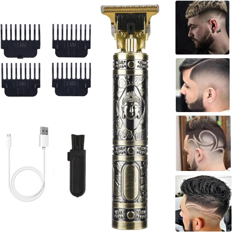 Soieho Professional Cordless Hair Trimmer for Men, Electric Razor Shaver With Zero Gapped T Blade, Beard Clipper Grooming Kit, Gift for Husband