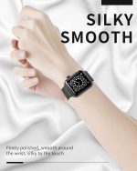 ⁦Biuupa for Apple Watch Bands 38mm 40mm 41mm for Women and Men, iWatch Band Series 7 6 5 4 3 2 1 SE, Breathable Stainless Steel Mesh Wristbands with Adjustable Magnetic Clasp - Black⁩ - الصورة ⁦5⁩