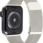 YILED Metal Band for Apple Watch 45mm 44mm 42mm 41mm 40mm 38mm, Milanese Loop Magnetic Stainless Steel Mesh Strap for iWatch Series 8/7/SE/6/5/4/3/2/1