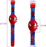 ⁦Matrix Kids Edition Spiderman with Lights & Music Digital Watch for Kids, Red, Free Size⁩ - الصورة ⁦4⁩