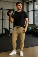 ⁦Miza Men's Casual Sweatpants with Pockets and Elastic Waistband Comfy Cotton Sweatpants for Men Youth⁩ - الصورة ⁦4⁩
