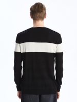 ⁦LC WAIKIKI Men Crew Neck Long Sleeve Striped Knitwear Sweater⁩ - الصورة ⁦6⁩