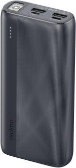 Oraimo Travaler 22.5 PD 20000mAh Power Bank with 20W Fast Charging,Triple Output, Type C &Micro Input, Multi-Layer Protection with LED Torch
