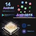 ⁦DMOAO Tablet 2024 Newest 11 Inch Tablet Android 14 Tablets with 128GB + 20GB Large Storage, Octa-Core 2.0Ghz, 8000mAh,18W Fast Charging, 5G WiFi, GPS, 5+13MP Camera, Widevine L1, Face Unlock-Gold⁩ - الصورة ⁦3⁩