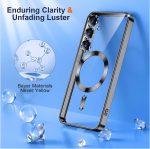 ⁦Grabist Magnetic Case for Samsung Galaxy A56/Samsung Galaxy A36, Camera Lens Full Protection, Compatible Wireless Charging, Shockproof Soft TPU Cover (Gray, Samsung A56/ Samsung A36)⁩ - الصورة ⁦4⁩