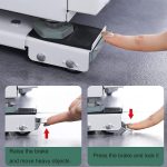 ⁦NW 1776 Two Movable/Adjustable Washing Machine Bases, Washing Machine Stand With Brake, Refrigerator Base Mobile Cart,Suitable for Refrigerator Base, Dryer Base, Washing Machine Base, White⁩ - الصورة ⁦4⁩