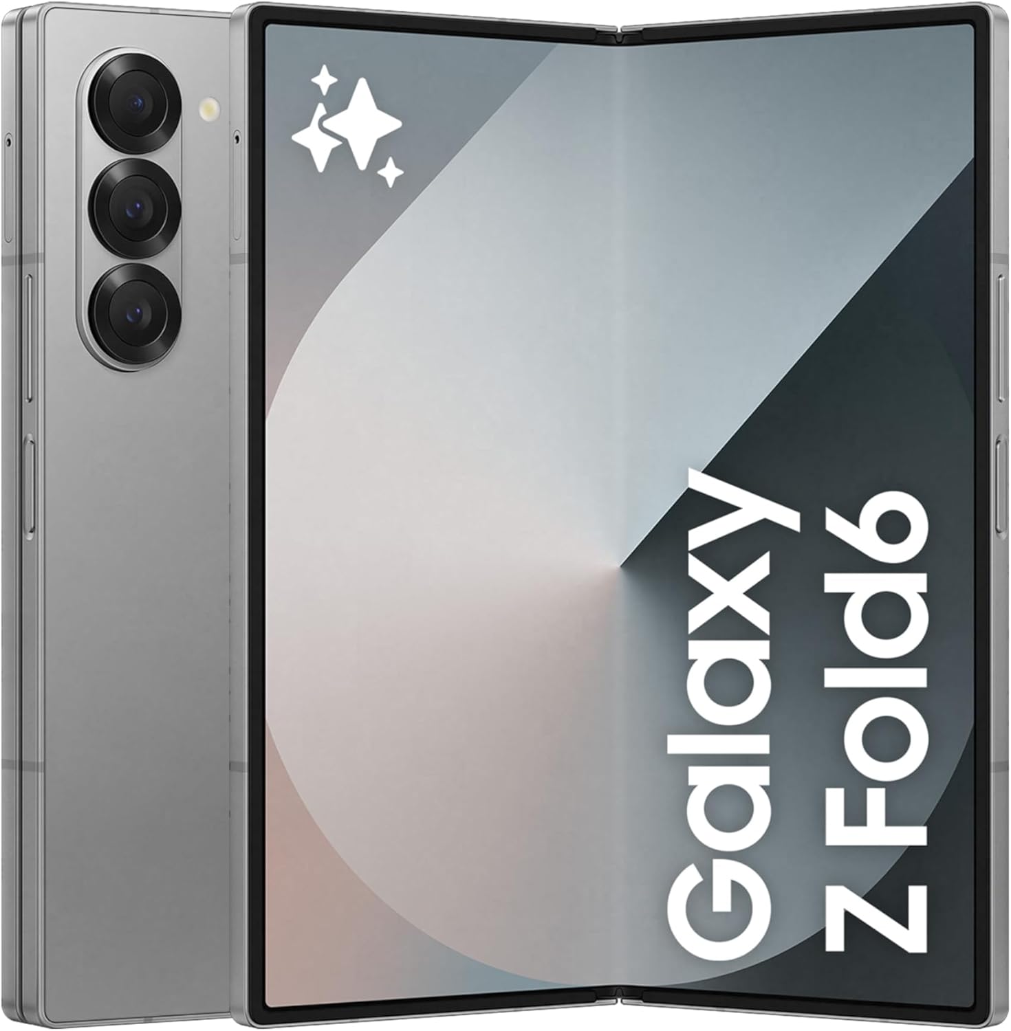 SAMSUNG Galaxy Z Fold6, 12GB RAM, 256GB Storage, Silver Shadow, Big Screen, 1 year Seller Warranty (International Version)