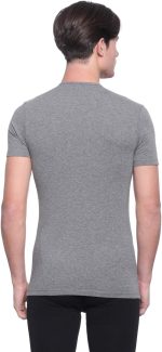 ⁦Dice round-neck short sleeve solid undershirt for men -dark grey, m⁩ - الصورة ⁦2⁩