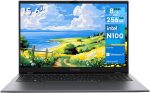 CHUWI 15.6" Laptop, 256GB LPDDR5 8GB SSD, Intel N100 (Beats N5095/N95, 3.4GHz), Windows 11 PC Laptop, 180° Aperture, FHD IPS 2K, WiFi6, BT 5.2, HDMI, USB 3.0, Type-C, RJ45