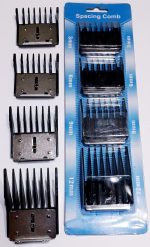 4 Combs 3 6 9 & 12 Steel Zipper Hair and Beard Grading Fits All Men's Razor