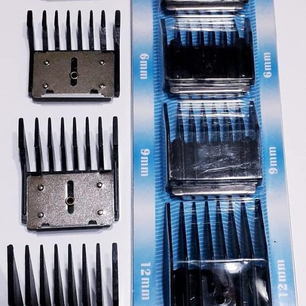 4 Combs 3 6 9 & 12 Steel Zipper Hair and Beard Grading Fits All Men's Razor