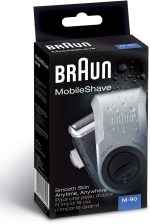 ⁦Braun MobileShave M-90 Shaver with Twist Cap, Battery Operated - Dark Blue/Silver⁩ - الصورة ⁦7⁩
