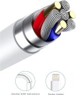 ⁦كيبل شحن سريع لايفون بطول 3 قدم، [معتمد من ابل] كيبل USB C الى لايتنينج يدعم منفذ نوع C للشحن السريع 3 قدم لايفون 14 برو/14/13 برو/12 برو ماكس/12 ميني/11 برو/XS/XR/ايباد⁩ - الصورة ⁦3⁩