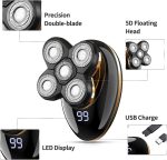⁦VGR V-316 Mens Head Shaver for Bald Men 5 in 1 LED Electric Cordless Razors USB Rechargeable Wet & Dry Grooming Kit Nose Hair Trimmer IPX5-Waterproof⁩ - الصورة ⁦3⁩