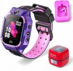 Tracking Kids Compatible with NABI, GPS Watch Z7A Smart Watch with silicone Cover, Anti-lost Smartwatch, Touch Screen, Phone Call Text Messaging, Tracker for Boys & Girls Birthday Gifts (Purple)