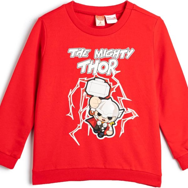 KOTON Baby boys Thor Long Sleeve Crew Neck Soft Interior Sweatshirt